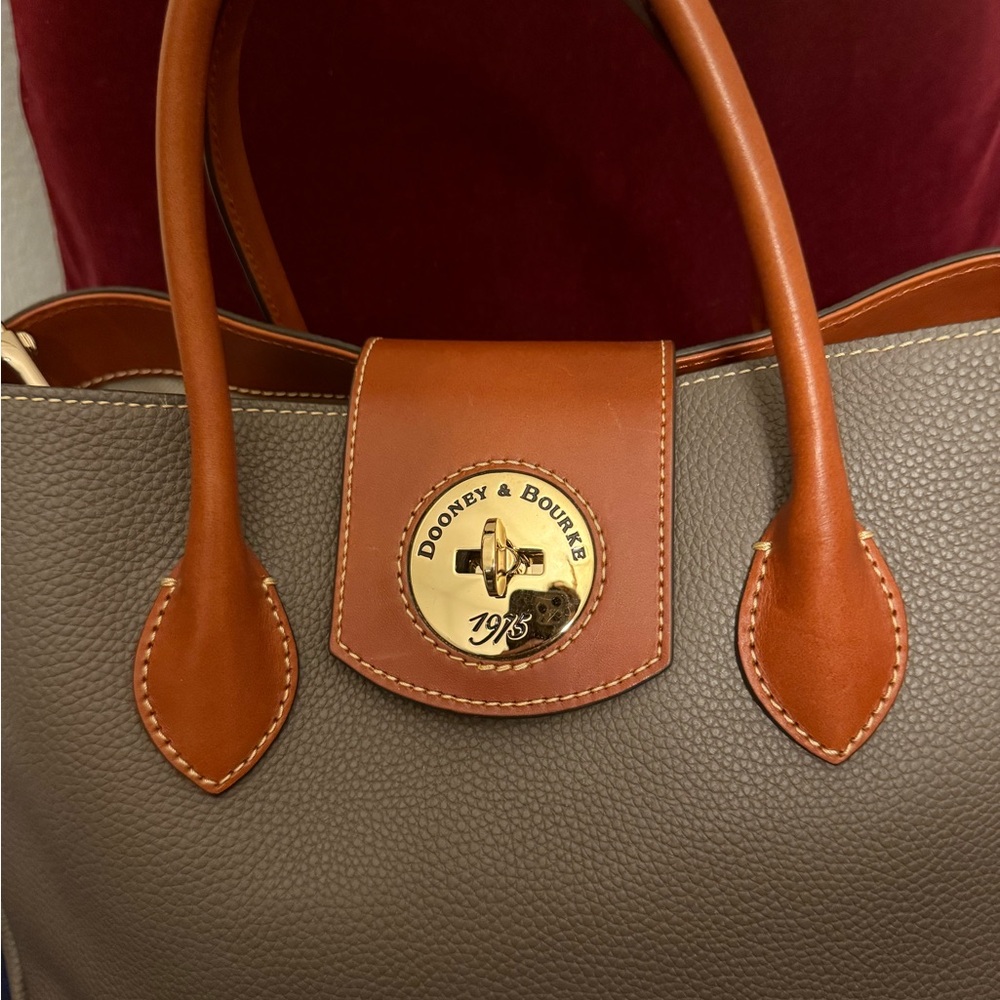 Dooney & Bourke Gray and Brown Satchel - Picture 2 of 16